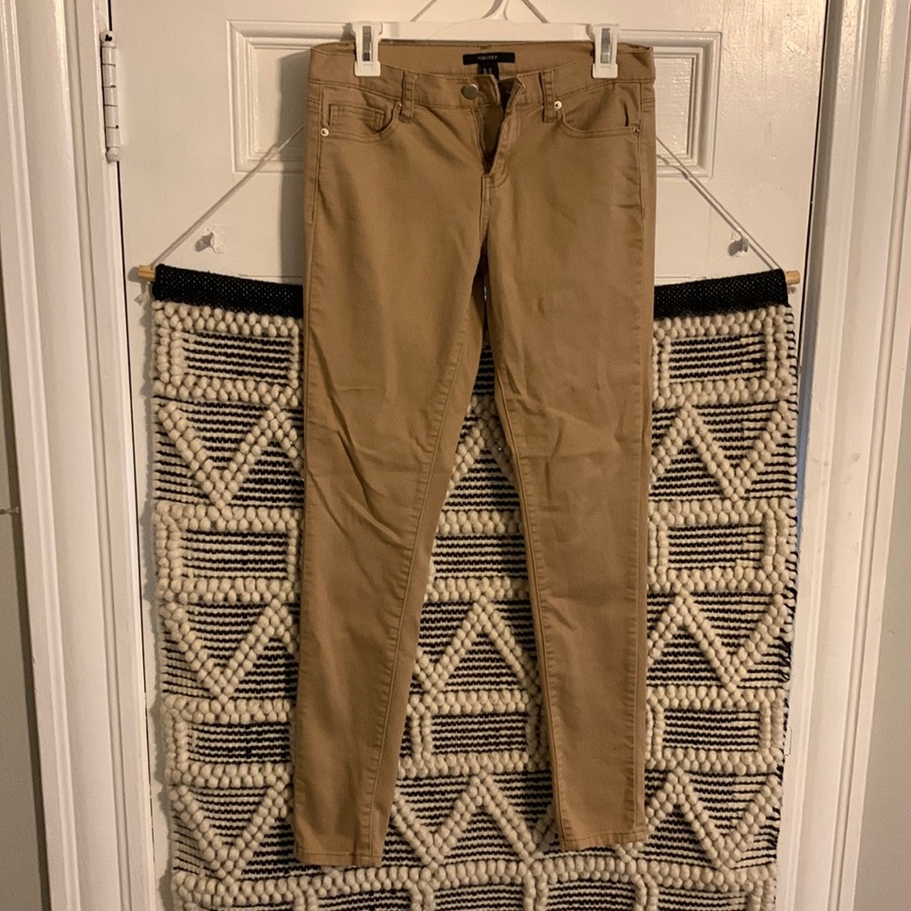 Forever 21 Tan Skinny Pant